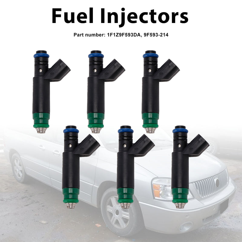 Mercury Monterey Ford Freestar 6PC 1F1Z9F593DA Fuel Injectors 9F593-214