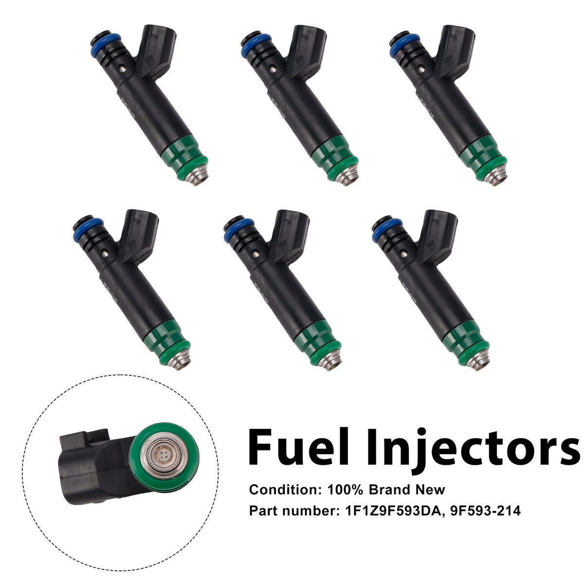 Mercury Monterey Ford Freestar 6PC 1F1Z9F593DA Fuel Injectors 9F593-214