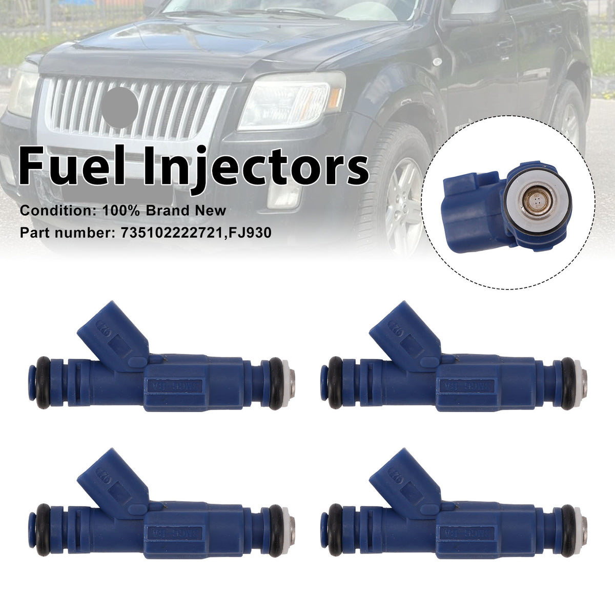 Mercury Mariner Ford Mazda Tribute 4PC FJ930 Fuel Injectors 735102222721