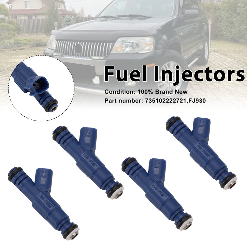 Mercury Mariner Ford Mazda Tribute 4PC FJ930 Fuel Injectors 735102222721