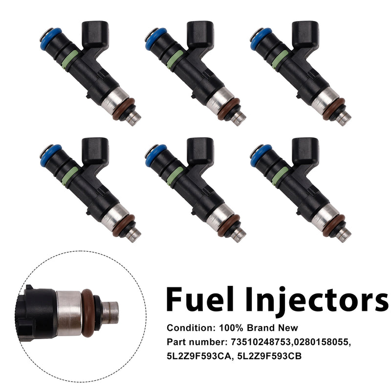 Mercury Mountaineer Ford Explorer 6PC 0280158055 Fuel Injectors 5L2Z9F593CA
