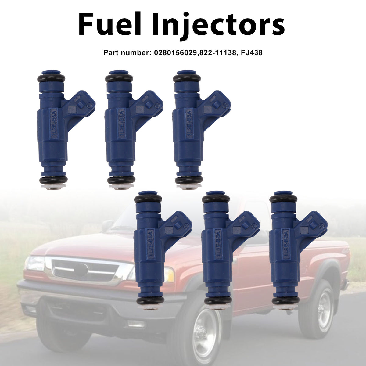 Mercury Mountaineer Ford Ranger Explorer 6PC 822-11138 Fuel Injectors ?0280156029