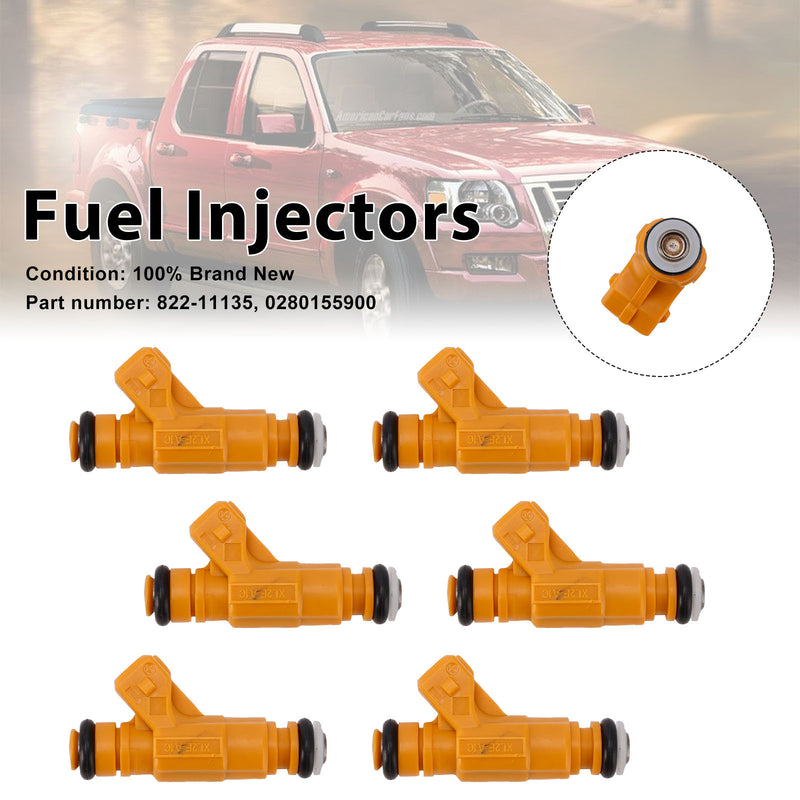 Mercury Mountaineer Ford Explorer 6PC 822-11135 Fuel Injectors ?0280155900