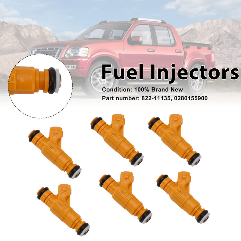 Mercury Mountaineer Ford Explorer 6PC 822-11135 Fuel Injectors ?0280155900