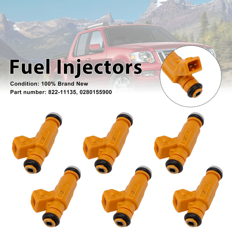 Mercury Mountaineer Ford Explorer 6PC 822-11135 Fuel Injectors ?0280155900