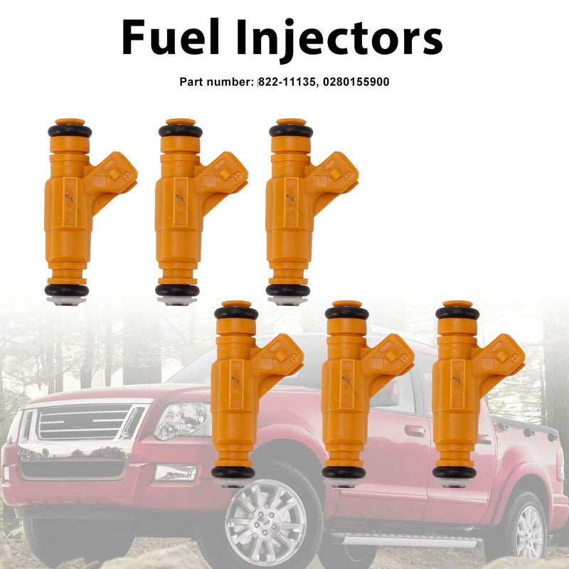 Mercury Mountaineer Ford Explorer 6PC 822-11135 Fuel Injectors ?0280155900