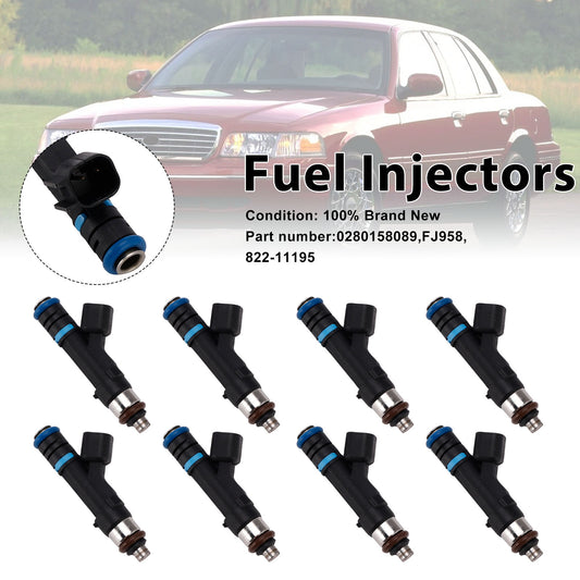 Mercury Grand Marquis Ford Lincoln 8PC 822-11195 Fuel Injectors 0280158089