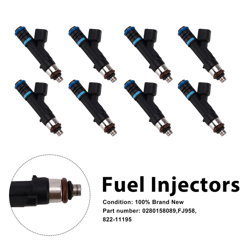 Mercury Grand Marquis Ford Lincoln 8PC 822-11195 Fuel Injectors 0280158089