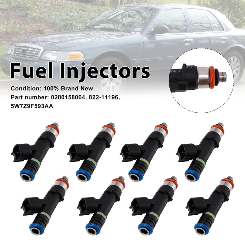 Mercury Grand Marquis Ford 8PC 5W7Z9F593AA Fuel Injectors 0280158064