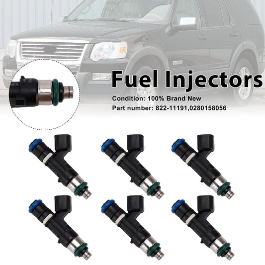 Mercury Mountaineer Ford 6PC 822-11191 Fuel Injectors 0280158056