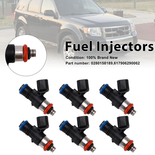 Mercury Mariner Ford 3.0L 6PC 617906290062 Fuel Injectors 0280158189
