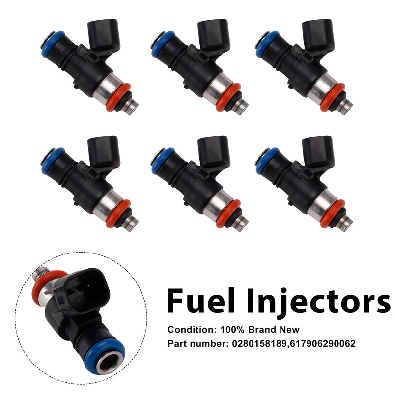 Mercury Mariner Ford 3.0L 6PC 617906290062 Fuel Injectors 0280158189