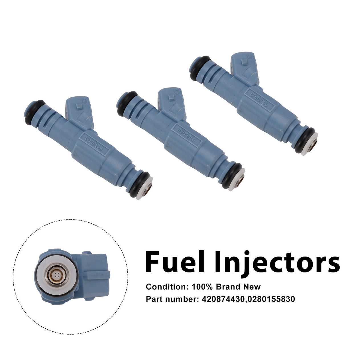 Sea-Doo GTI SE GTI 130 2006-2011 3PC 420874430 Fuel Injectors 0280155830