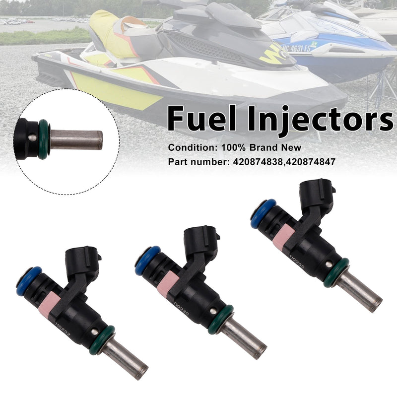 Sea-Doo SPARK GTR GTI GTS 3PC 420874847 Fuel Injectors 420874838