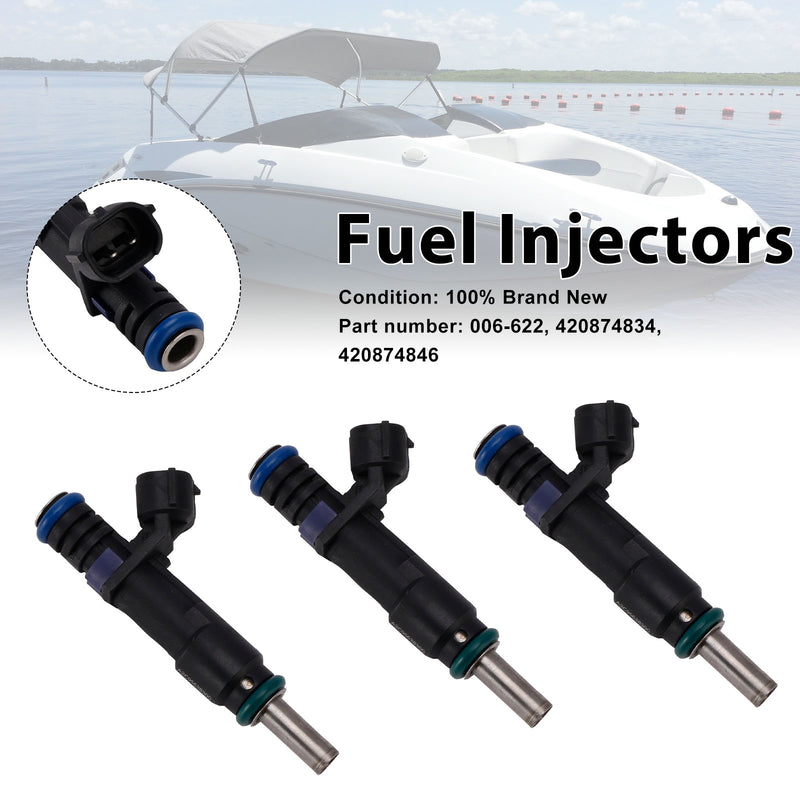 Sea-Doo GTI 155 GTR 215 RXT 260 3PC 420874834 Fuel Injectors 420874846