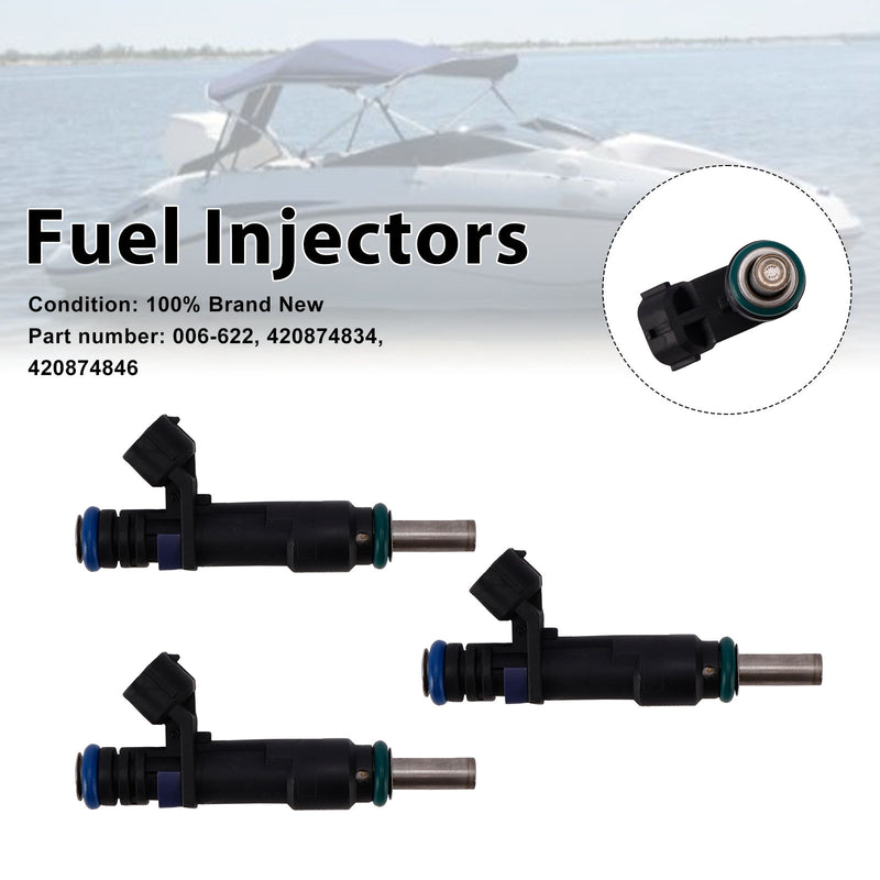 Sea-Doo GTI 155 GTR 215 RXT 260 3PC 420874834 Fuel Injectors 420874846