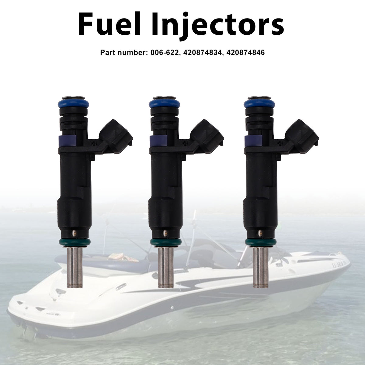 Sea-Doo GTI 155 GTR 215 RXT 260 3PC 420874834 Fuel Injectors 420874846