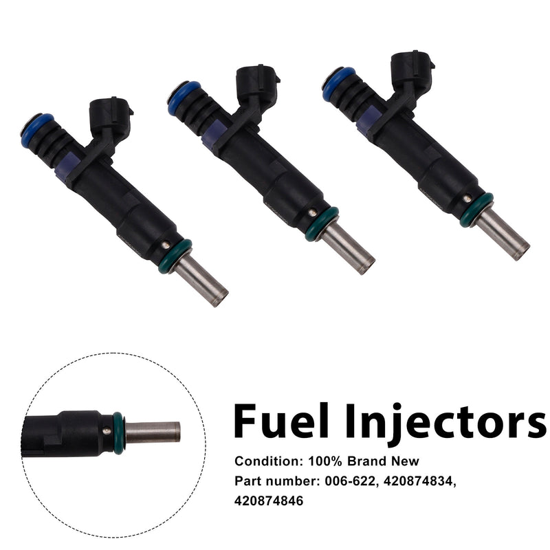 Sea-Doo GTI 155 GTR 215 RXT 260 3PC 420874834 Fuel Injectors 420874846