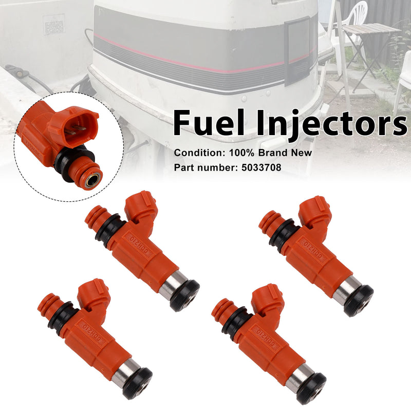 Outboard Moto 90-115-140 HP 2003-2006 4PC Fuel Injectors 5033708