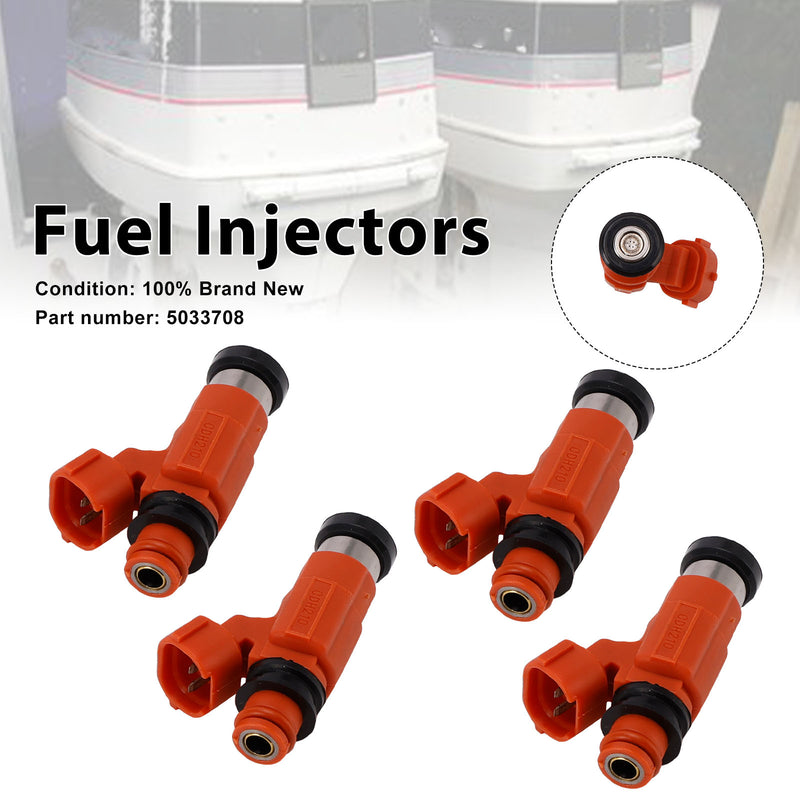 Outboard Moto 90-115-140 HP 2003-2006 4PC Fuel Injectors 5033708