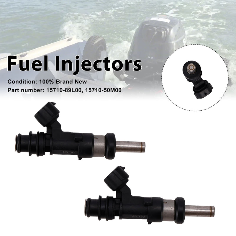 Suzuki Outboard 15HP 9.9HP 20HP 2PC 15710-89L00 Fuel Injectors 15710-50M00