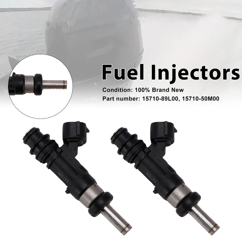 Suzuki Outboard 15HP 9.9HP 20HP 2PC 15710-89L00 Fuel Injectors 15710-50M00