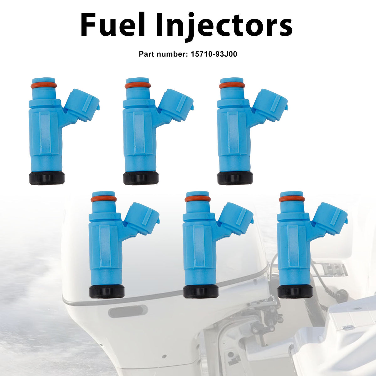 Suzuki Outboard 200HP 225HP 250HP 6PC Fuel Injectors 15710-93J00