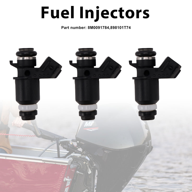 Mercury Mariner Outboard 25HP 30HP 3PC 8M0091784 Fuel Injectors 898101T74