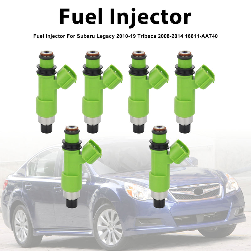 Subaru Legacy 2010-2019 Tribeca 2008-2014 16611-AA740 6PCS Fuel Injector