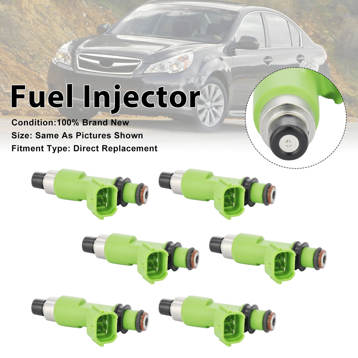 Subaru Legacy 2010-2019 Tribeca 2008-2014 16611-AA740 6PCS Fuel Injector