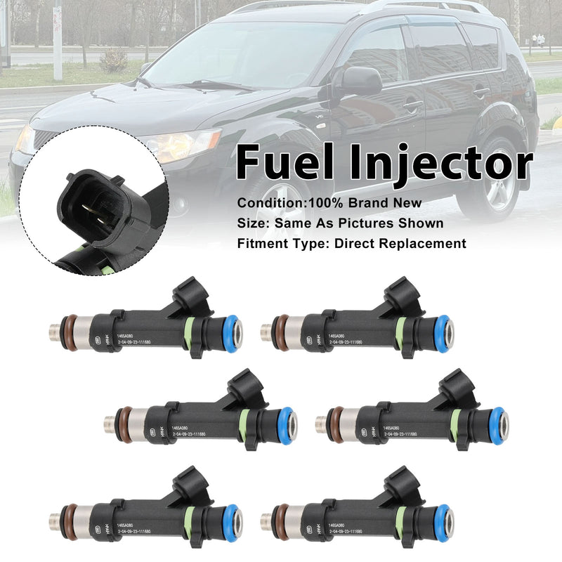 Mitsubishi Outlander 3.0L V6 2007-2013 1465A080 6PCS Fuel Injector