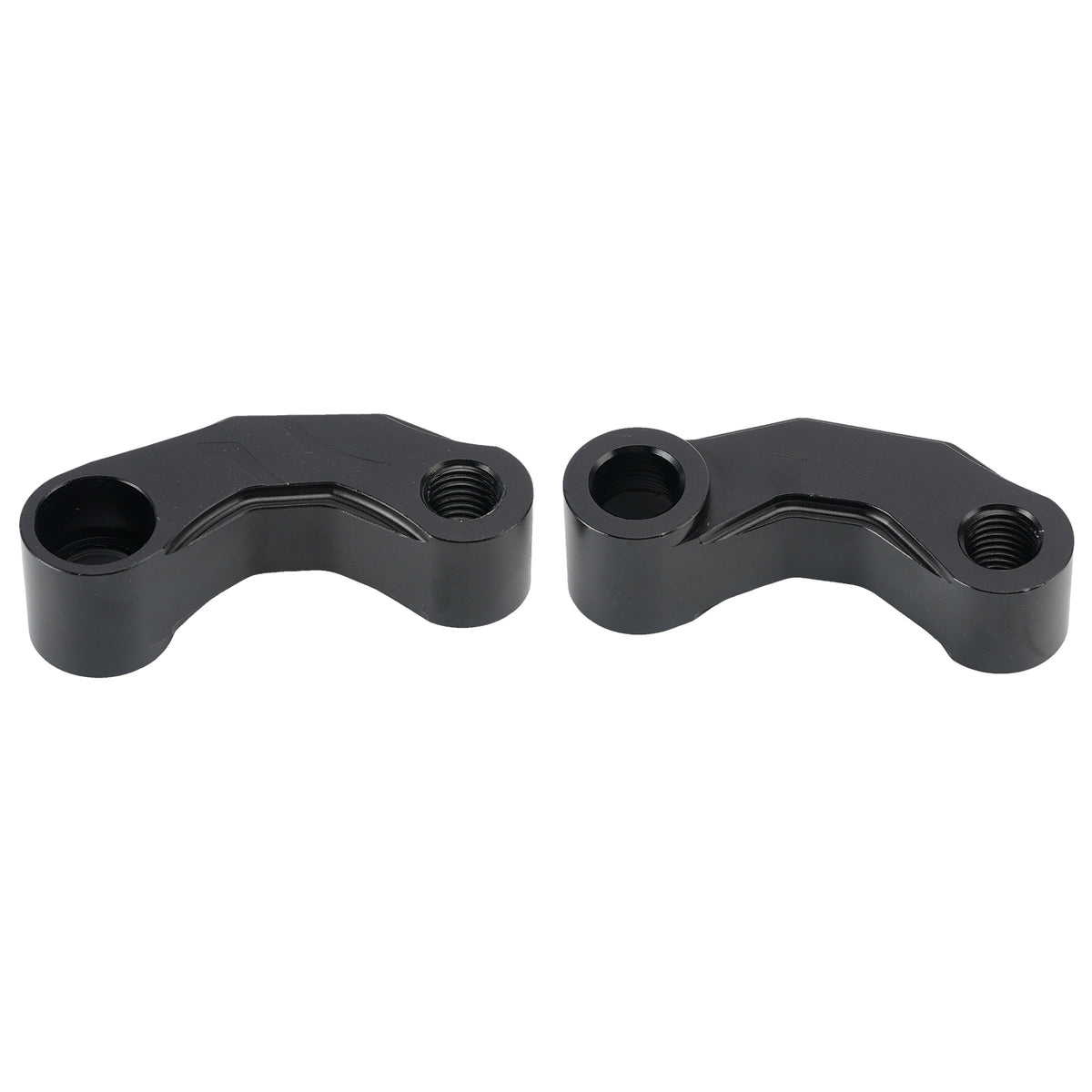 Pair Black Aluminum Mirror Extenders Risers Extension 10mm Universal