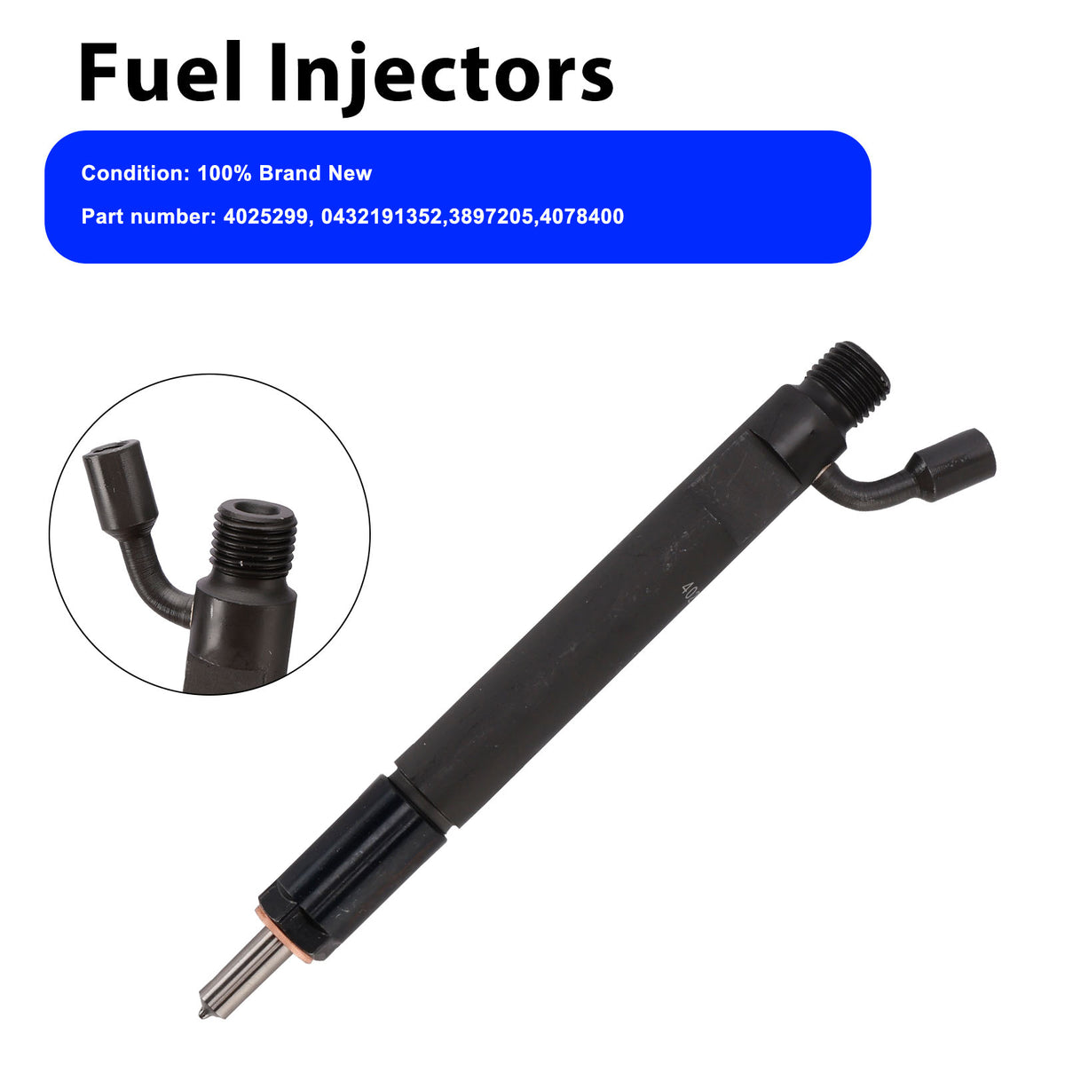 Cummins Marine 6CTA 4025299 Fuel Injectors 0432191352 4078400