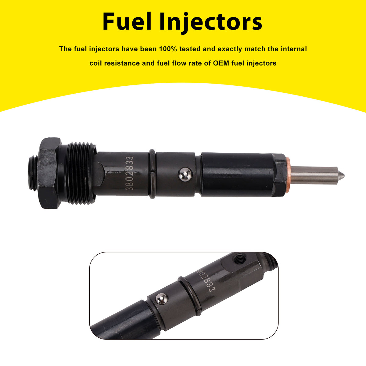 Cummins Marine Injector 6BTA 5.9L 3865968 Fuel Injectors 3802833