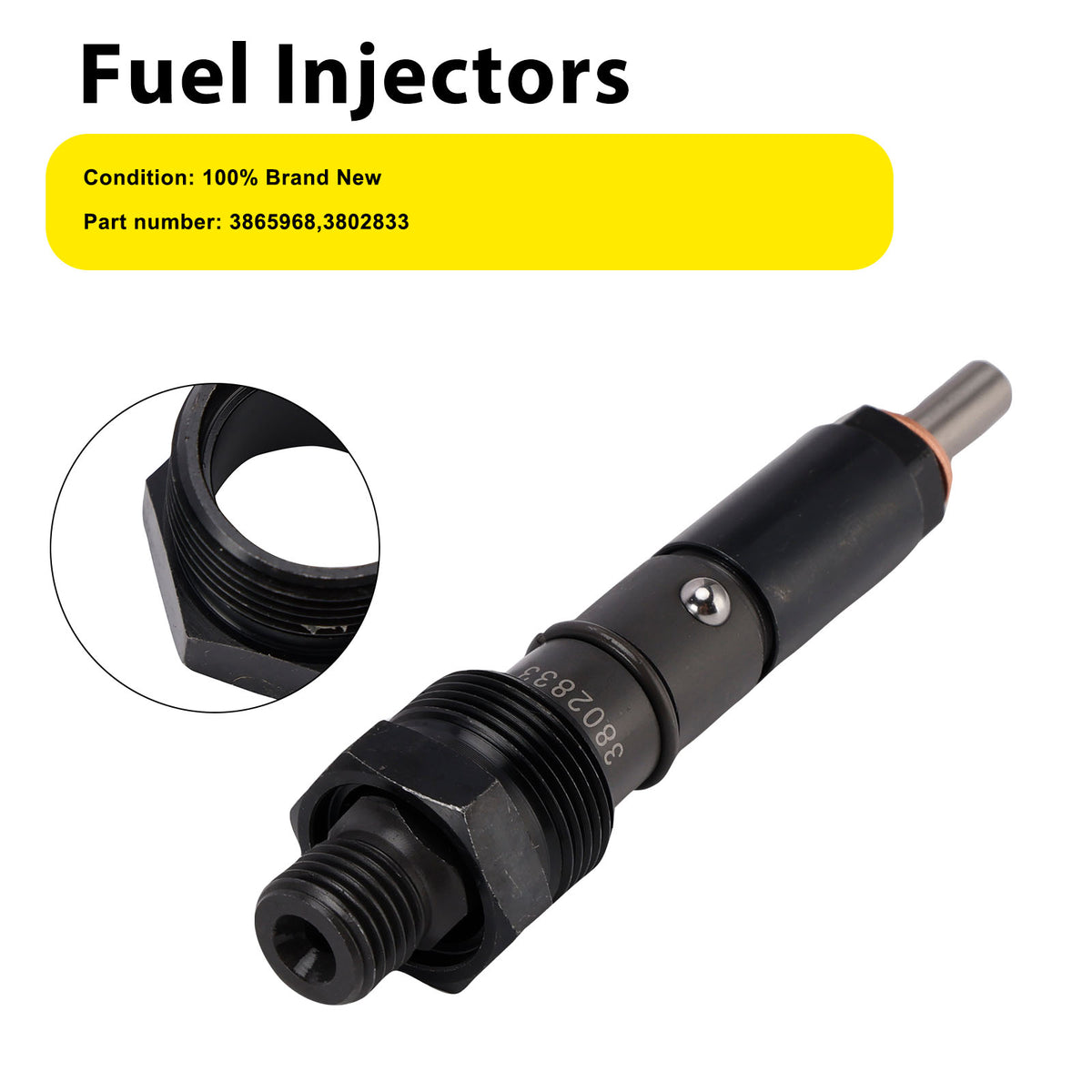 Cummins Marine Injector 6BTA 5.9L 3865968 Fuel Injectors 3802833