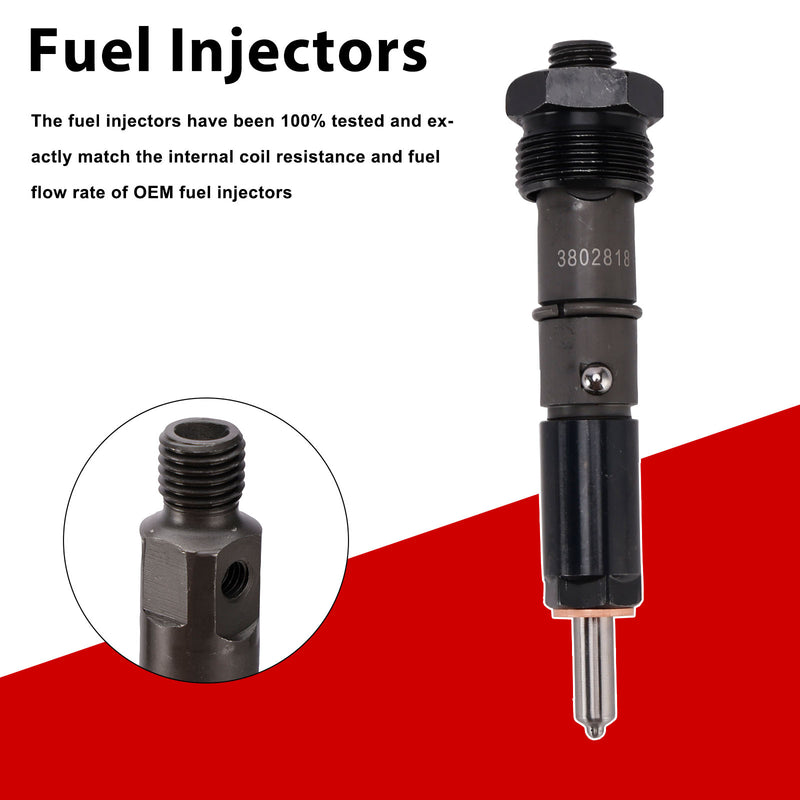 Cummins Marine 6BTA 5.9L 3802818 Fuel Injectors 3802748RX 4089270RX