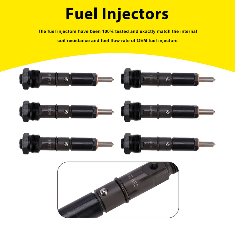 Cummins Marine Injector 6BTA 5.9L 6PC 3865968 Fuel Injectors 3802833