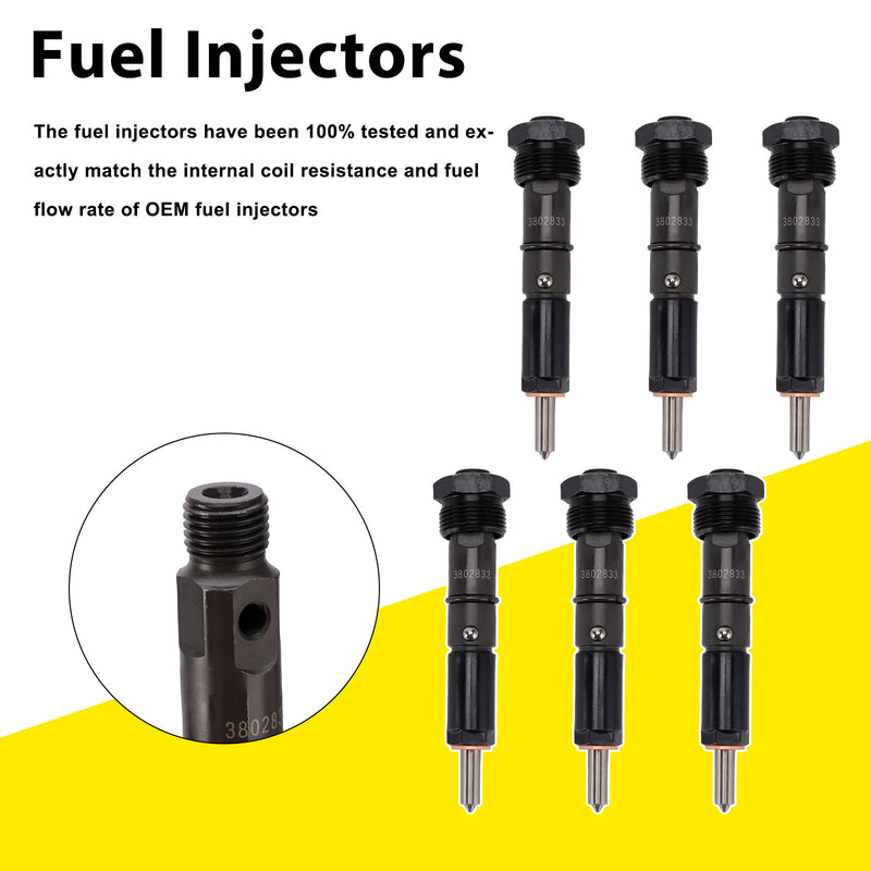 Cummins Marine Injector 6BTA 5.9L 6PC 3865968 Fuel Injectors 3802833