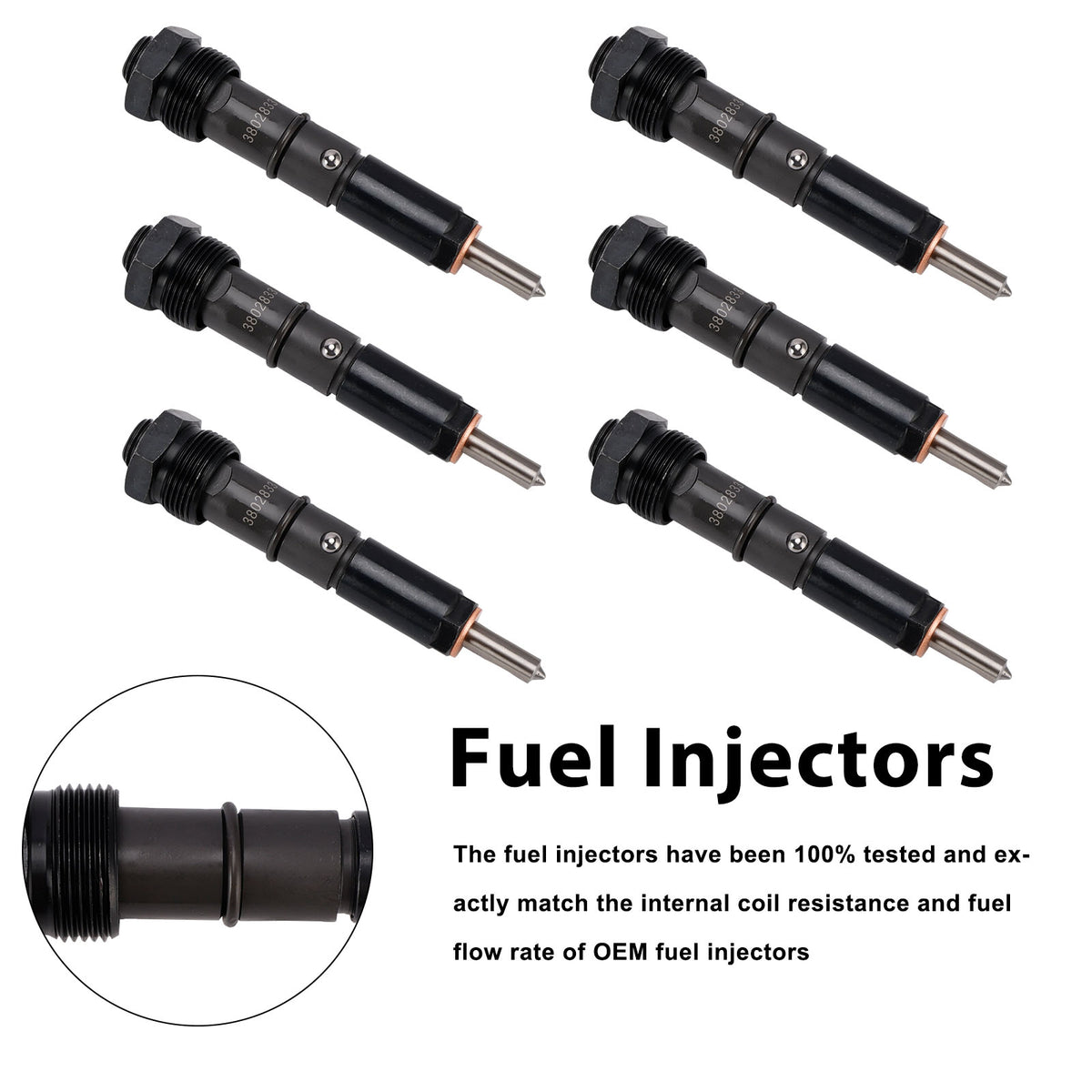 Cummins Marine Injector 6BTA 5.9L 6PC 3865968 Fuel Injectors 3802833