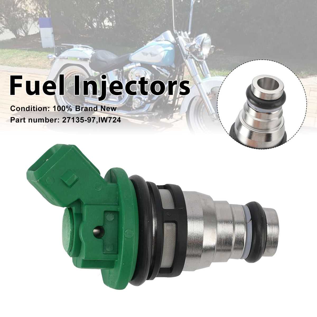 Dyna Bad Boy 1200 Sportster Road King IW724 Fuel Injectors 27135-97