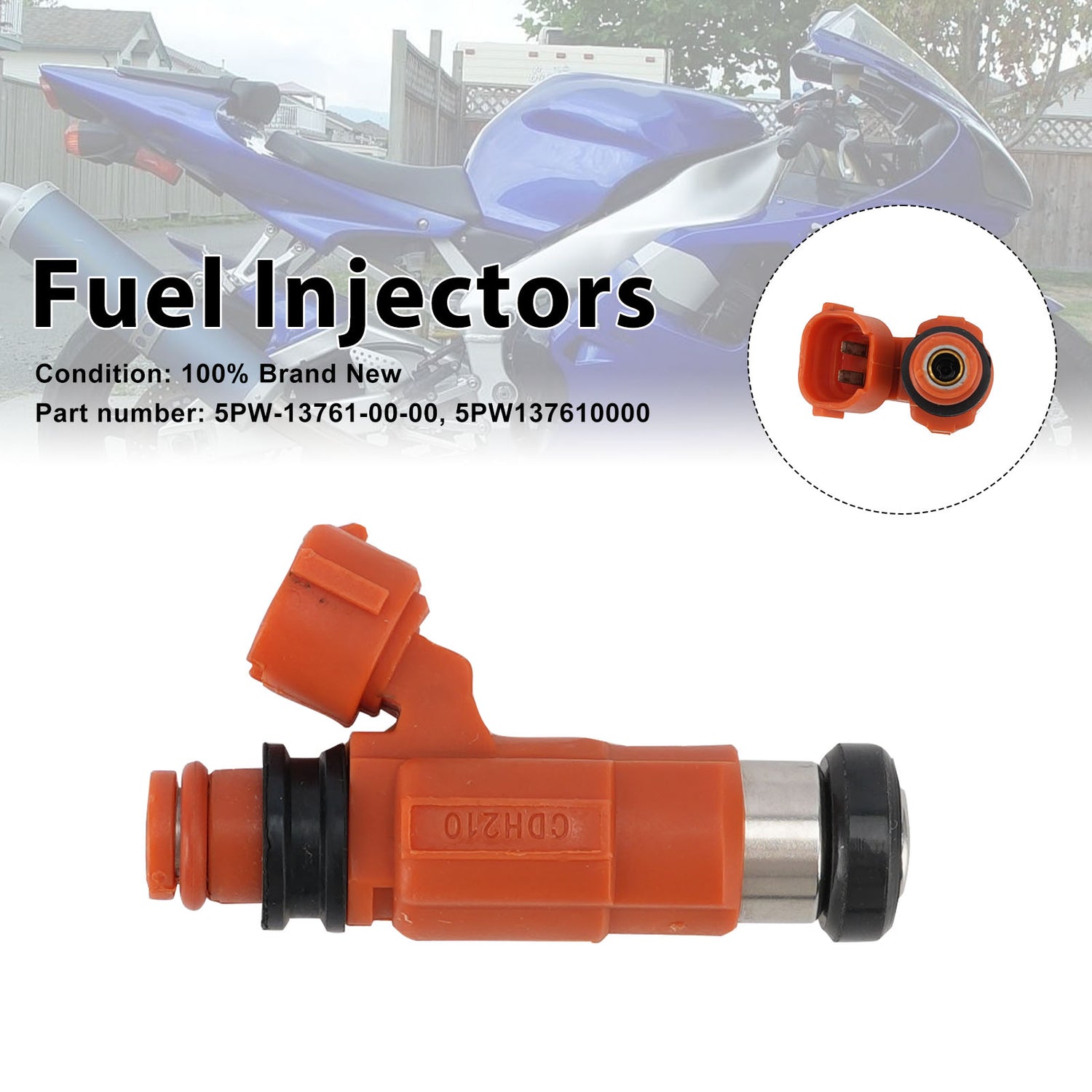 Yamaha YZF R1 YZF-R1 2002-2003 Fuel Injectors 5PW-13761-00-00