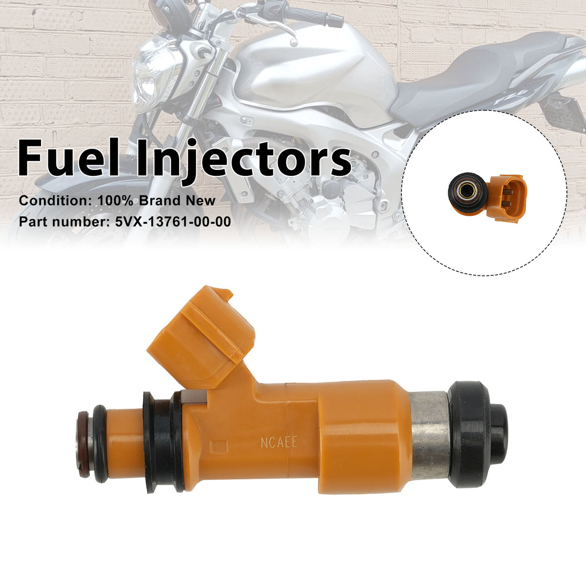 Yamaha FZ6 2004-2009 FZ6R 2009-2017 Fuel Injectors 5VX-13761-00-00