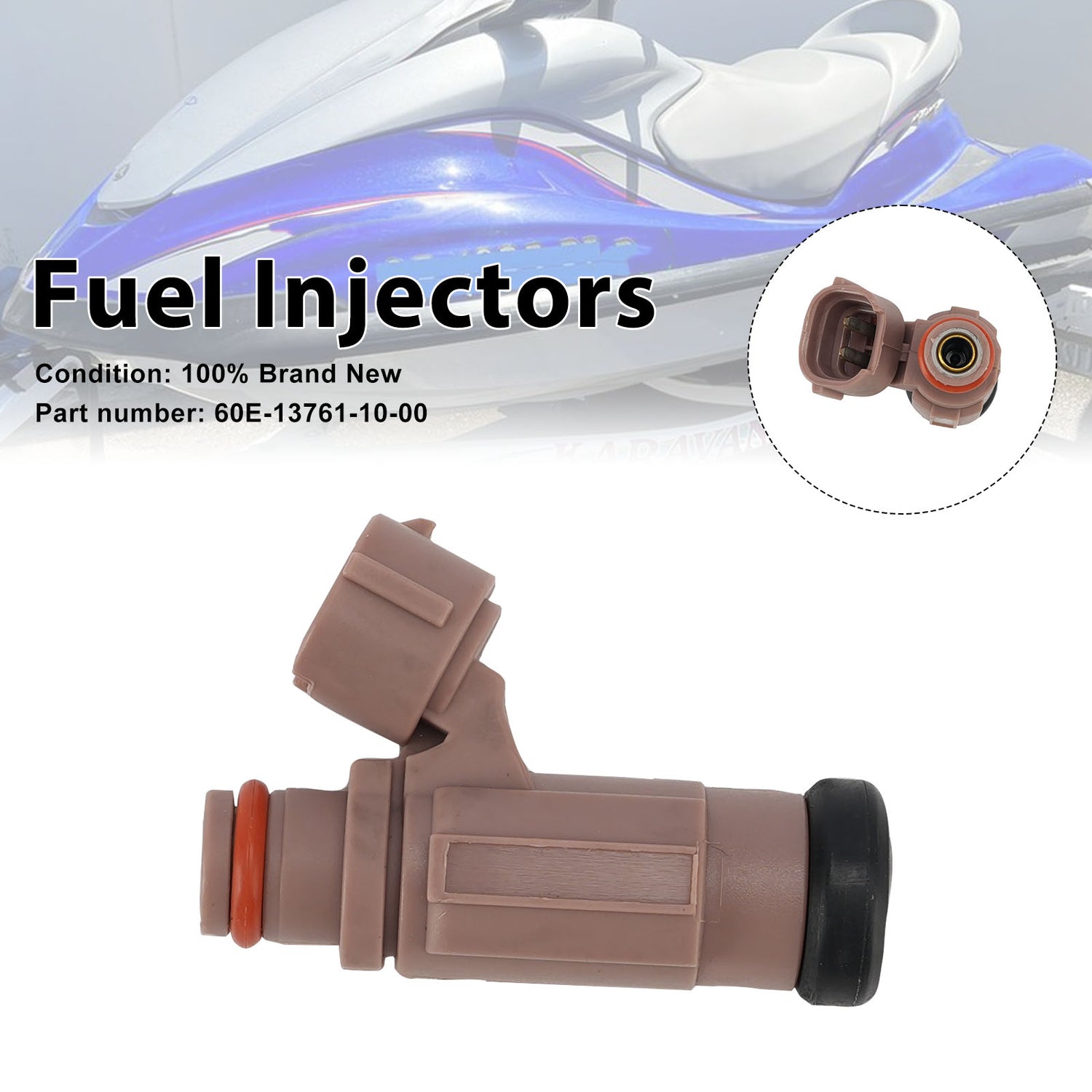 Yamaha WaveRunner 1100 Deluxe FX VX Fuel Injectors 60E-13761-10-00