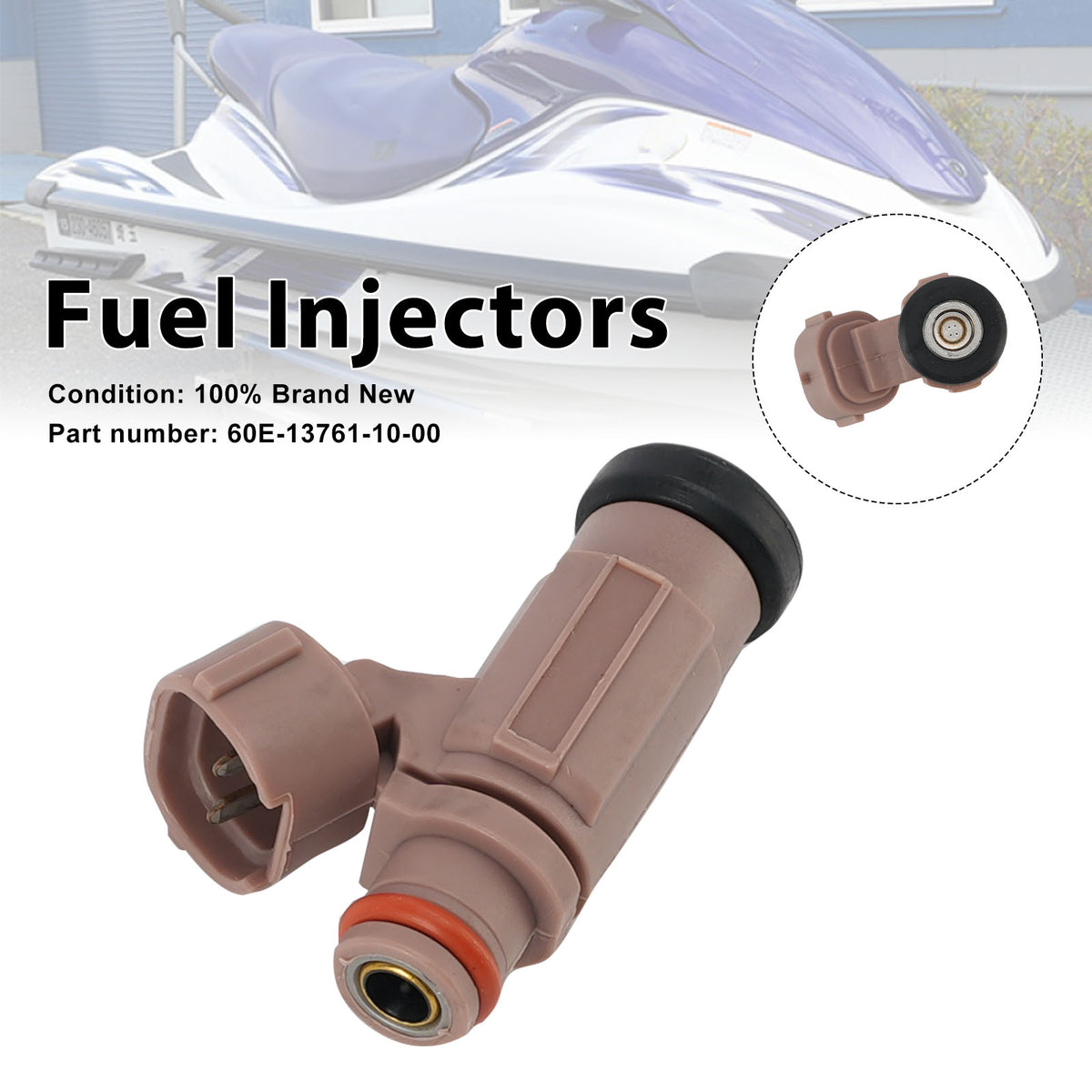 Yamaha WaveRunner 1100 Deluxe FX VX Fuel Injectors 60E-13761-10-00