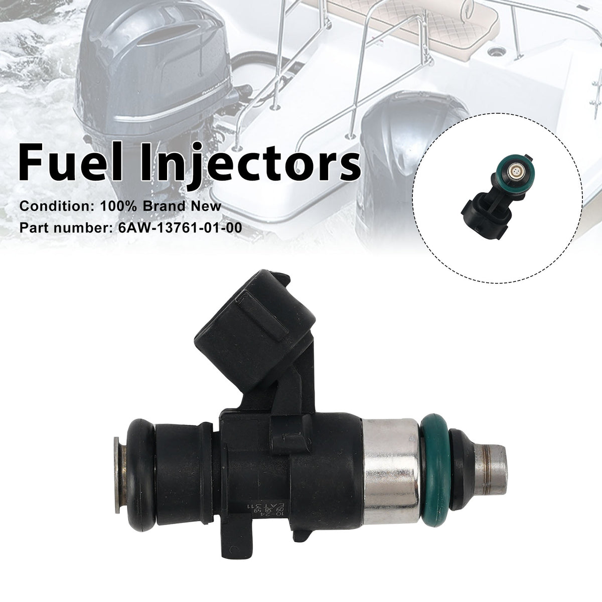Yamaha Outboard 300HP LF300XSB2 Fuel Injectors 6AW-13761-01-00