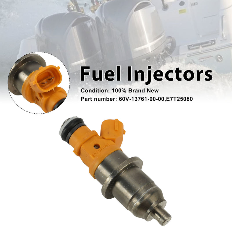 Yamaha Outboard 250 300 HP E7T25080 Fuel Injectors 60V-13761-00-00