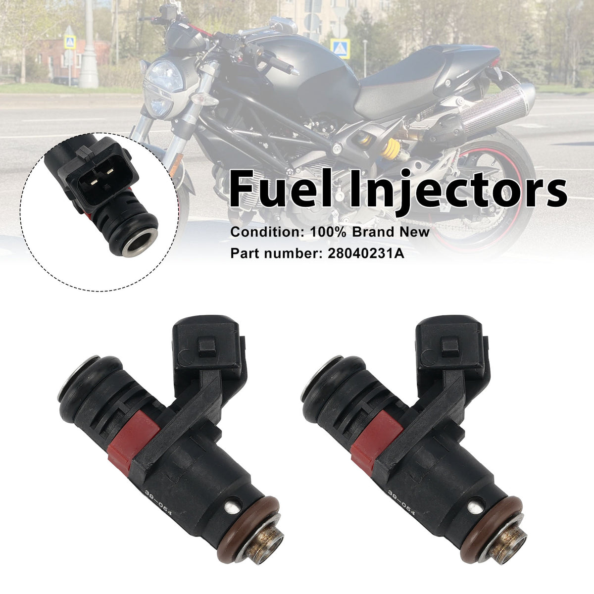 Ducati Monster 659 797 796 1110 2PC Fuel Injectors 28040231A