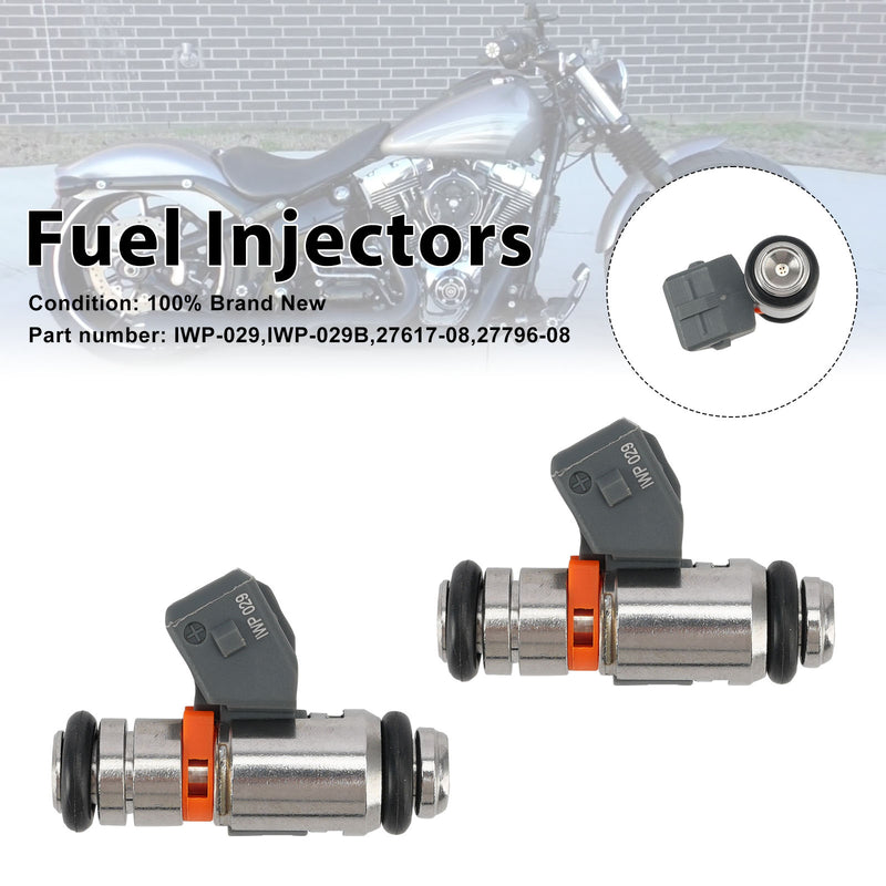 Electra Glide Street Glide Road King 2008-2017 2PC Fuel Injectors IWP-029