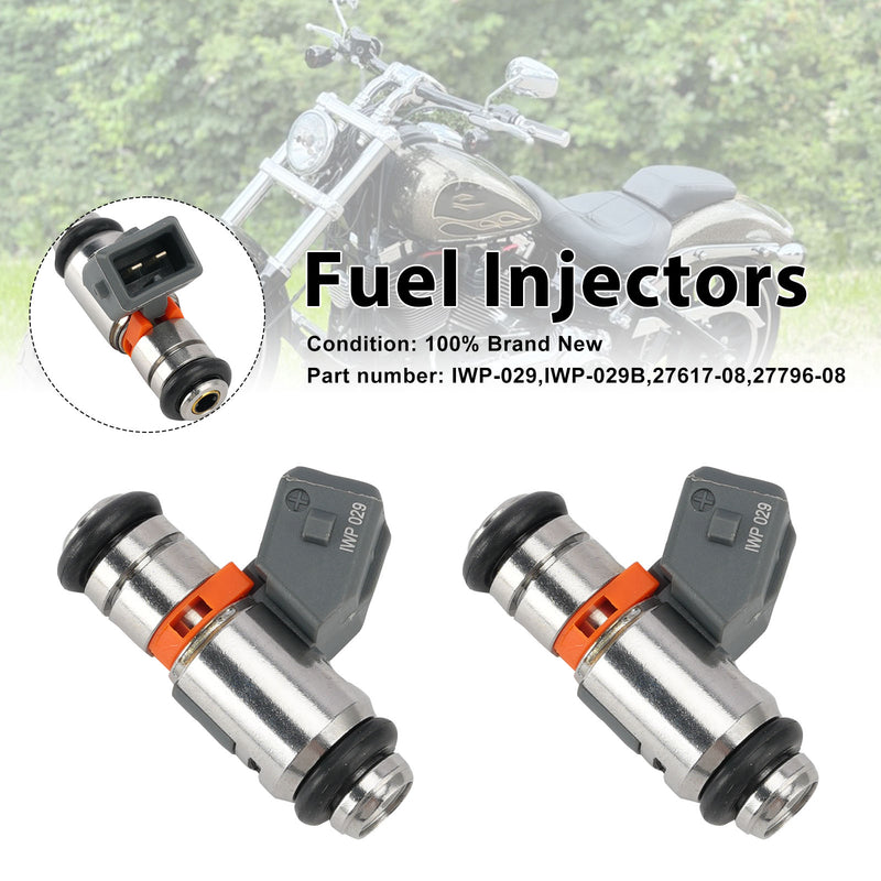 Electra Glide Street Glide Road King 2008-2017 2PC Fuel Injectors IWP-029