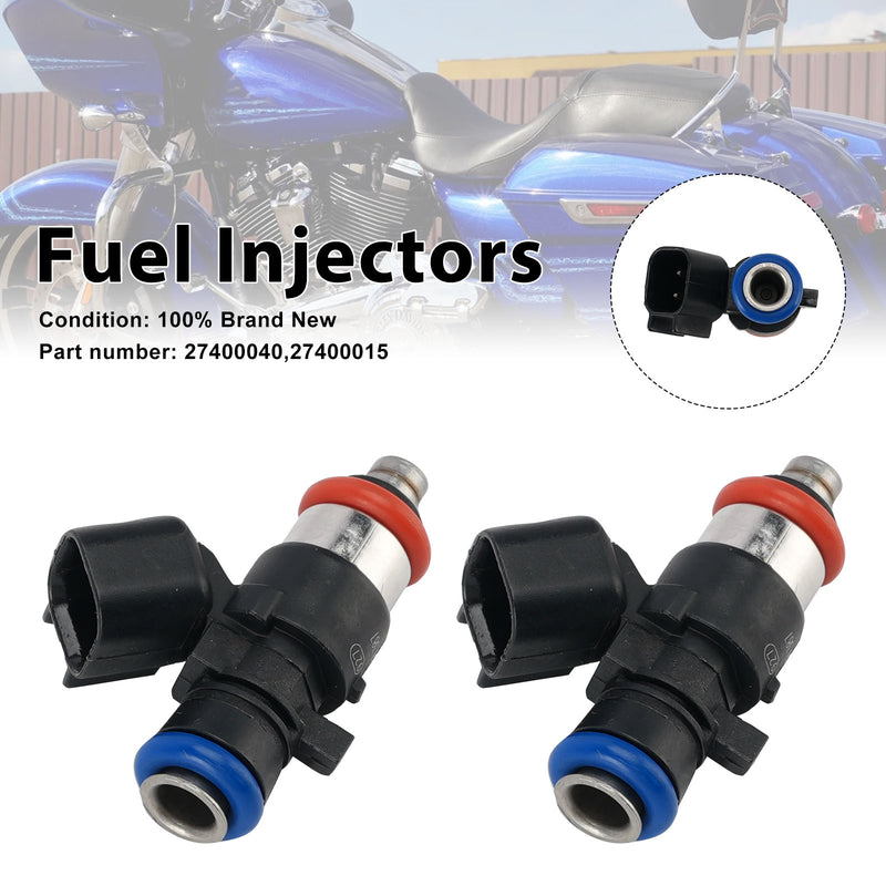 M8 Screamin Eagle 2PC Fuel Injectors 5.5g/s 27400015 27400040 Fits